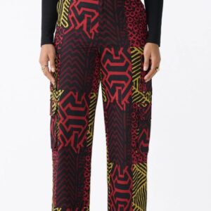 Woman wearing Yunma twill cargo pants, standing confidently