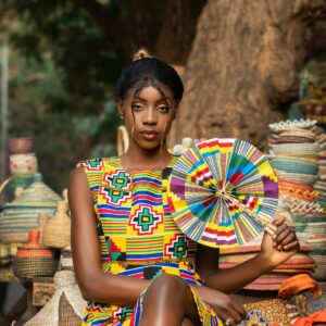 Golden Pattern Ankara Two-Piece