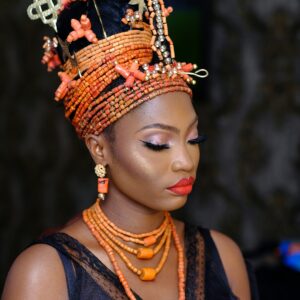 Coral Bead Bridal Set