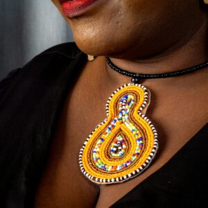 Beaded Pendant Statement Necklace